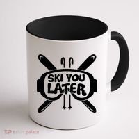 Skiing Winter Sports Meaningful Gift Skier Ski Mountains Skiing Cute Gift Coffee Mug thumb 1