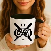 Skiing Winter Sports Meaningful Gift Skier Ski Mountains Skiing Cute Gift Coffee Mug thumb 3