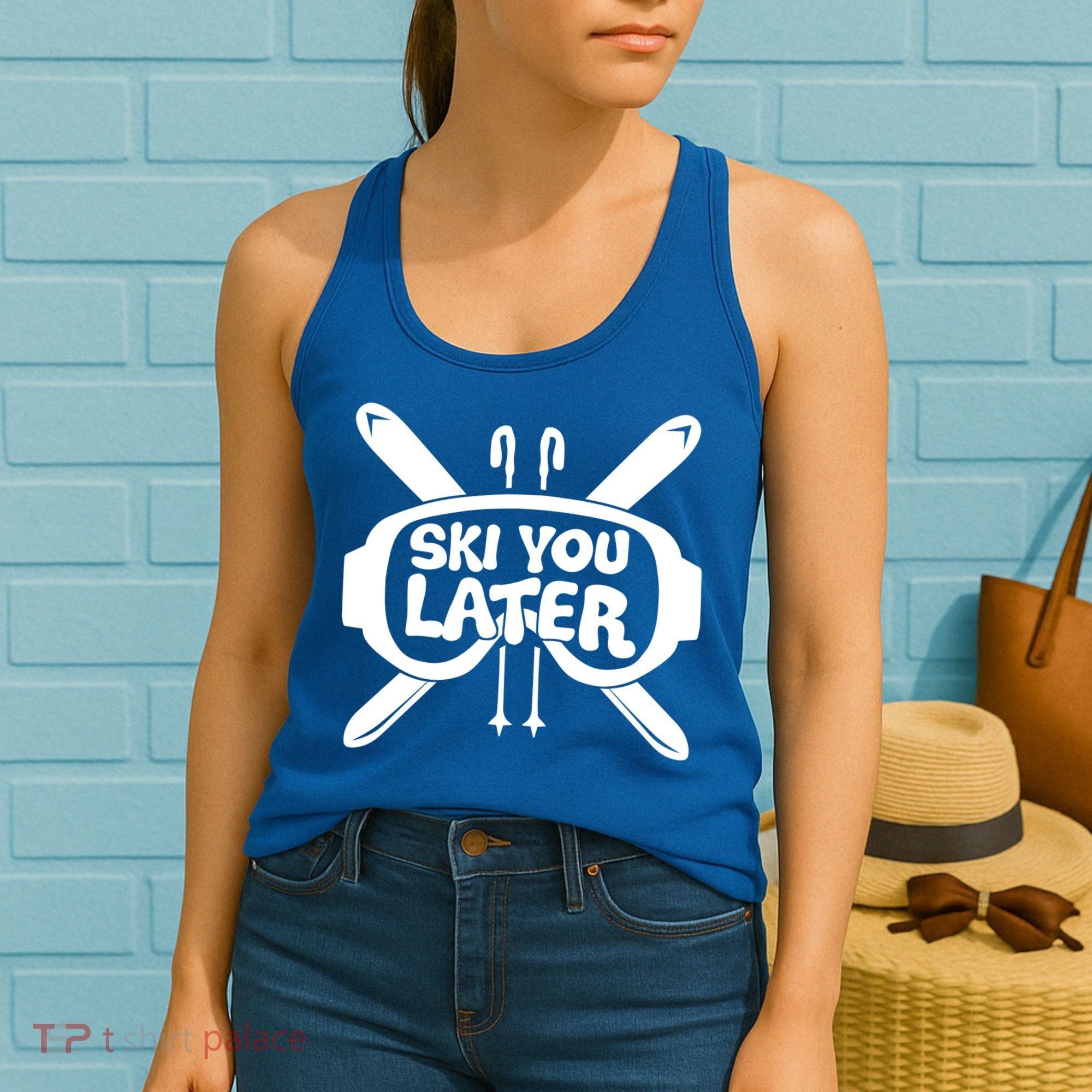 Skiing Winter Sports Meaningful Gift Skier Ski Mountains Skiing Cute Gift Women's Tank Top