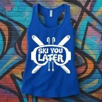 Skiing Winter Sports Meaningful Gift Skier Ski Mountains Skiing Cute Gift Women's Tank Top thumb 3