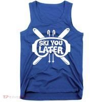 Skiing Winter Sports Meaningful Gift Skier Ski Mountains Skiing Cute Gift Tank Top thumb 0