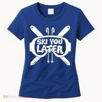 Skiing Winter Sports Meaningful Gift Skier Ski Mountains Skiing Cute Gift Women's T-Shirt thumb 0