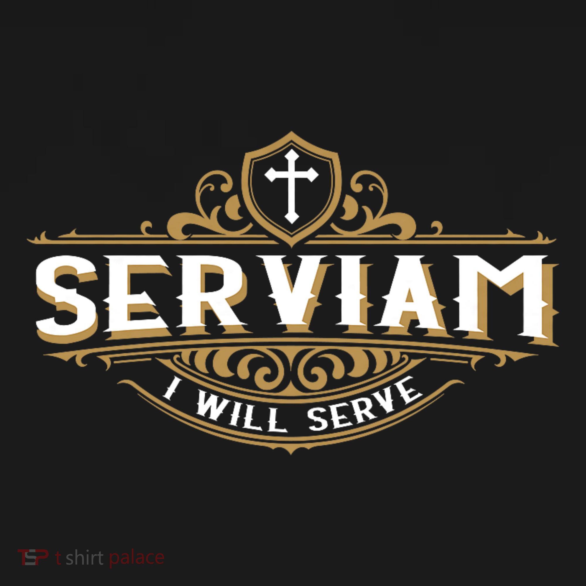 Serviam Will Serve Saint Michael Latin Phrase Catholic Doggie Tank