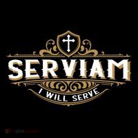 Serviam Will Serve Saint Michael Latin Phrase Catholic Apron thumb 3