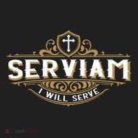 Serviam Will Serve Saint Michael Latin Phrase Catholic Beanie thumb 2