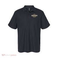 Serviam Will Serve Saint Michael Latin Phrase Catholic Polo thumb 0