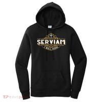 Serviam Will Serve Saint Michael Latin Phrase Catholic Women's Hoodie thumb 0