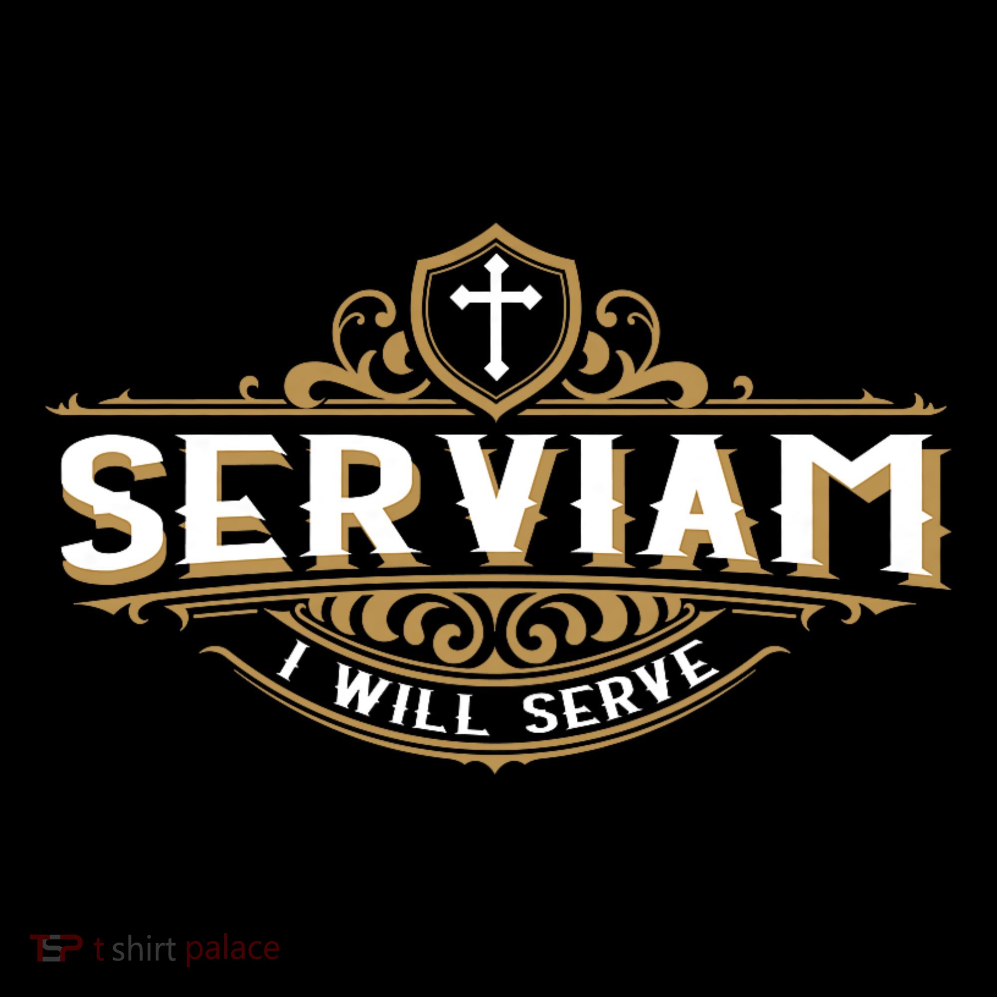 Serviam Will Serve Saint Michael Latin Phrase Catholic Ornament