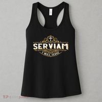 Serviam Will Serve Saint Michael Latin Phrase Catholic Women's Tank Top thumb 3