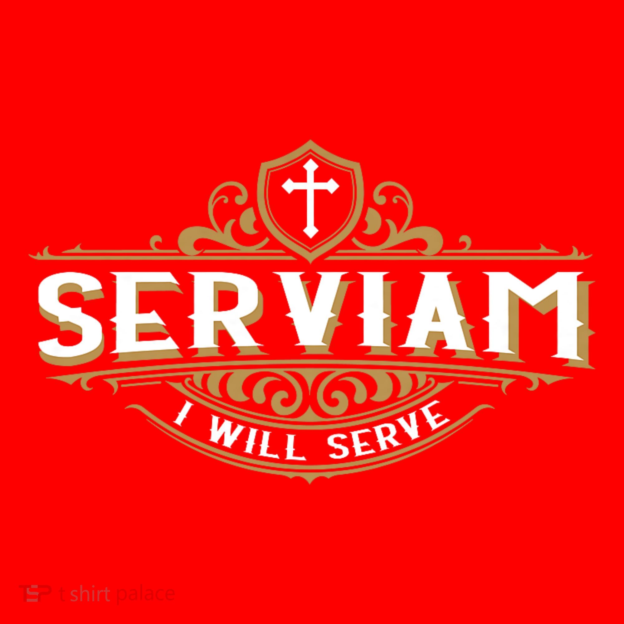 Serviam Will Serve Saint Michael Latin Phrase Catholic Santa Hat