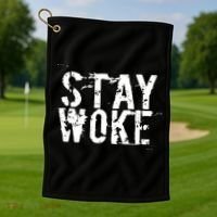 Stay Woke Golf Towel thumb 1