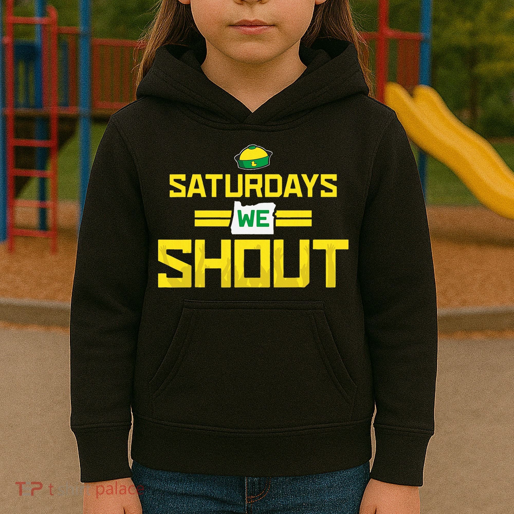 Saturdays We Shout For Oregon Kids Hoodie