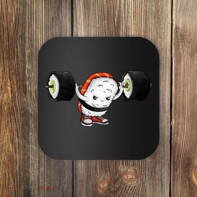 Sushi Weightlifting Coaster