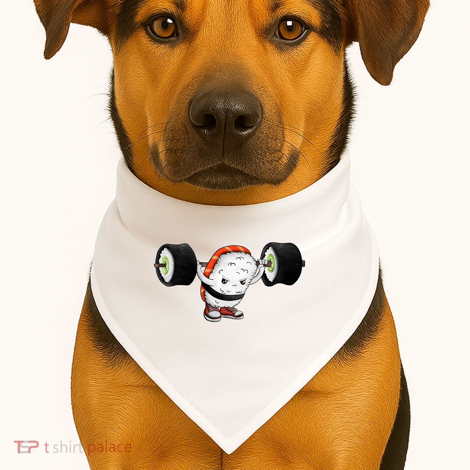 Sushi Weightlifting USA-Made Doggie Bandana
