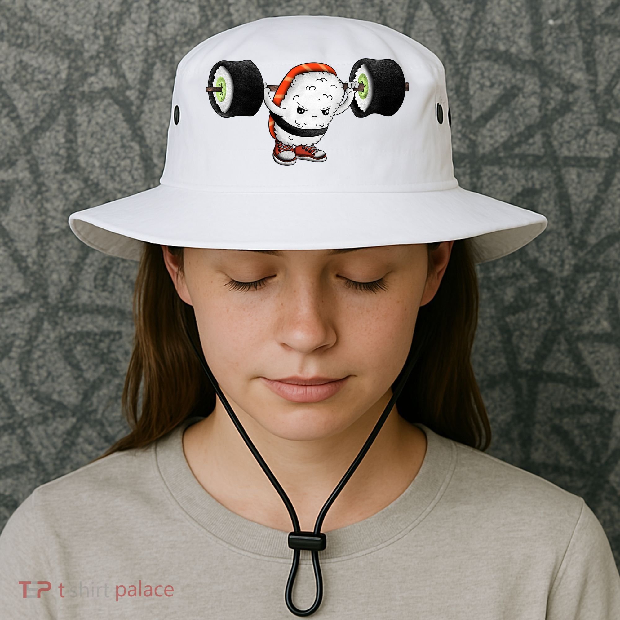 Sushi Weightlifting Bucket Hat