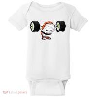 Sushi Weightlifting Baby Bodysuit thumb 0