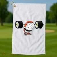 Sushi Weightlifting Golf Towel thumb 1