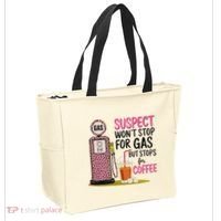 Suspect WonT Stop For Gas But Stops For Coffee Tote Bag thumb 2