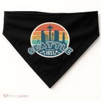 Seattle Washington State Hiking Camping Women USA-Made Doggie Bandana thumb 0
