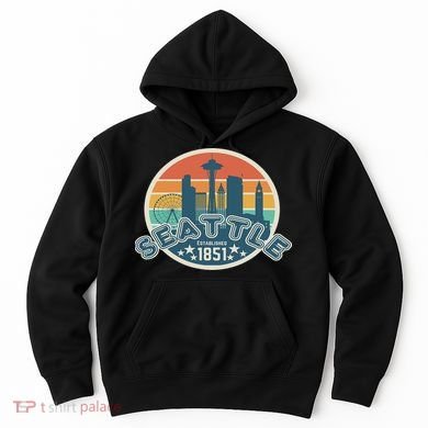 Seattle Washington State Hiking Camping Women Hoodie