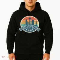 Seattle Washington State Hiking Camping Women Hoodie thumb 2