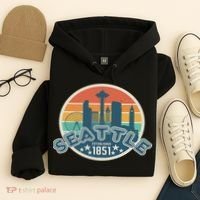 Seattle Washington State Hiking Camping Women Hoodie thumb 4