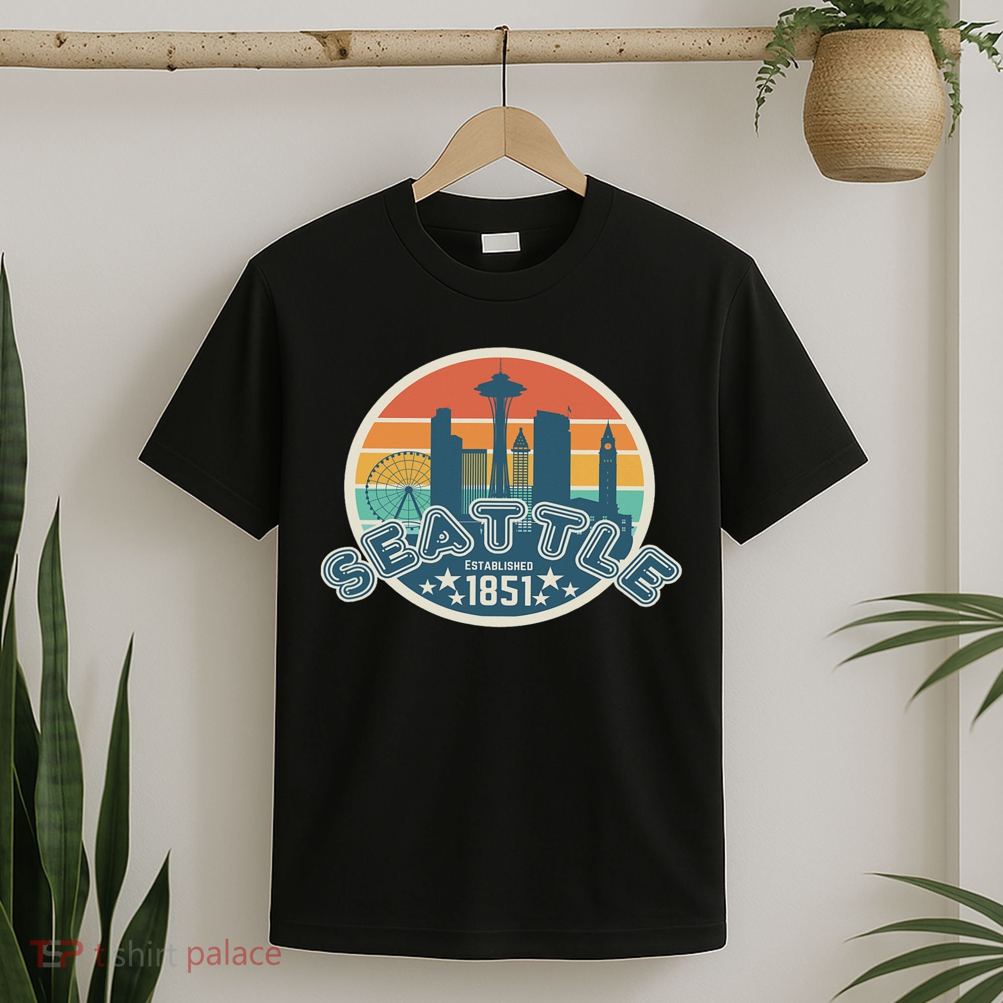 Seattle Washington State Hiking Camping Women T-Shirt