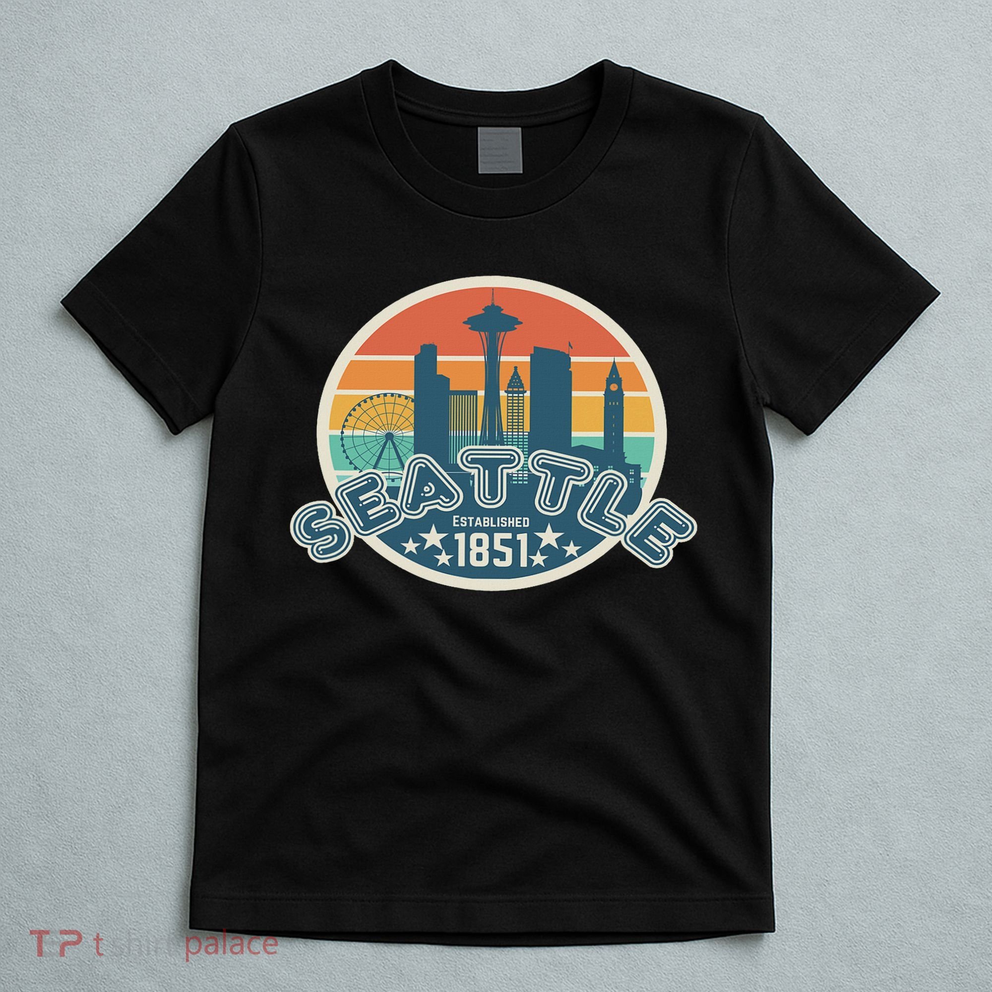 Seattle Washington State Hiking Camping Women T-Shirt