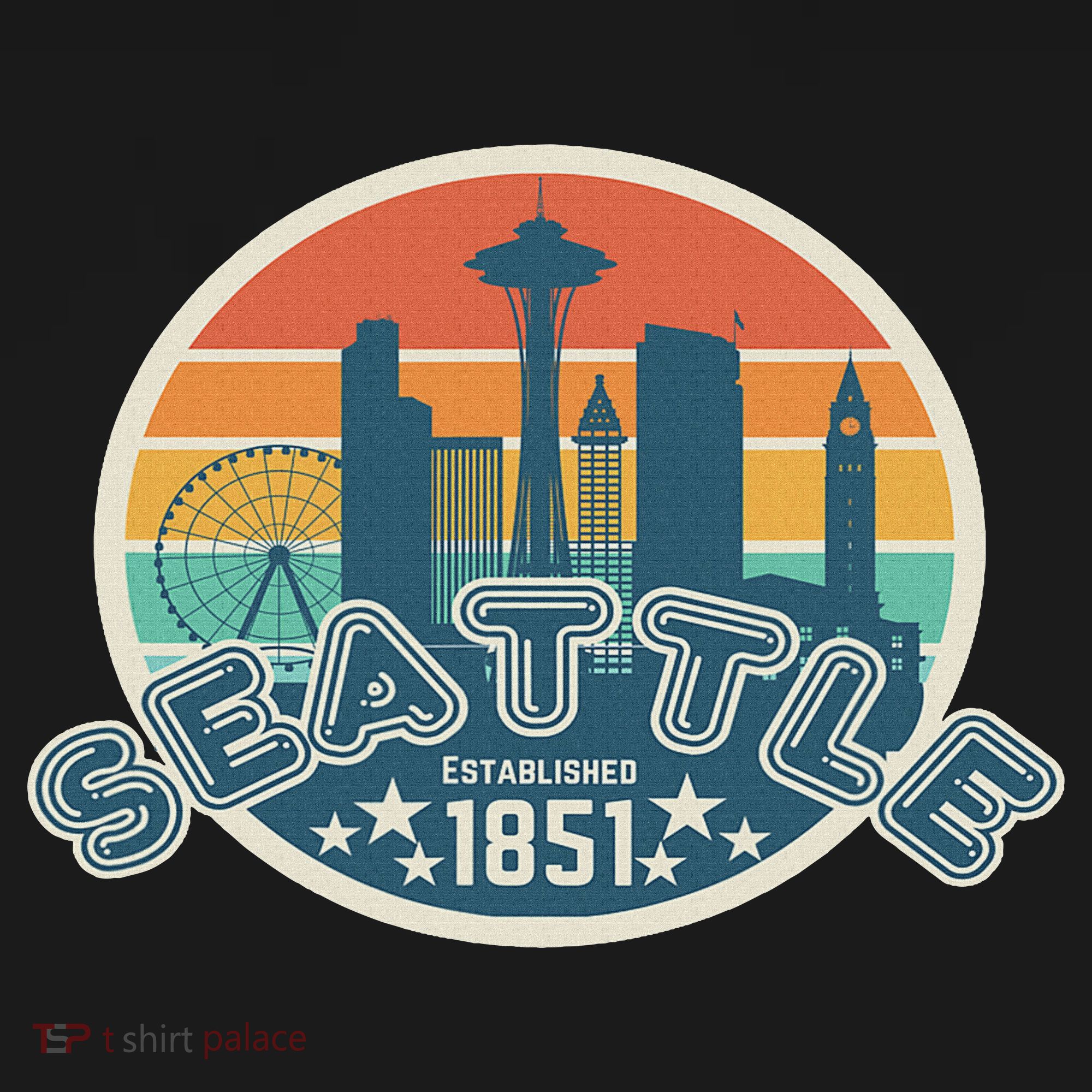 Seattle Washington State Hiking Camping Women T-Shirt