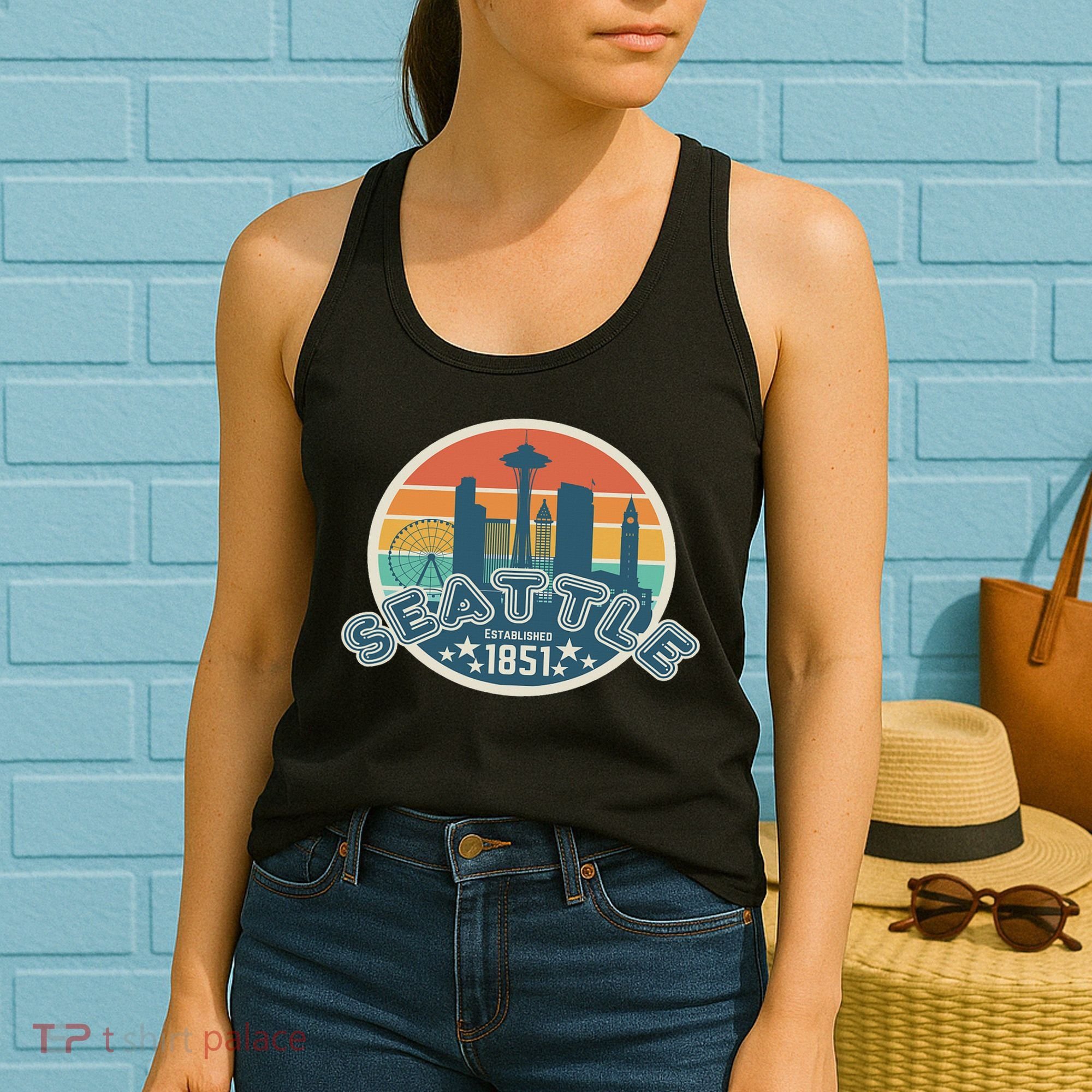Seattle Washington State Hiking Camping Women Women's Tank Top