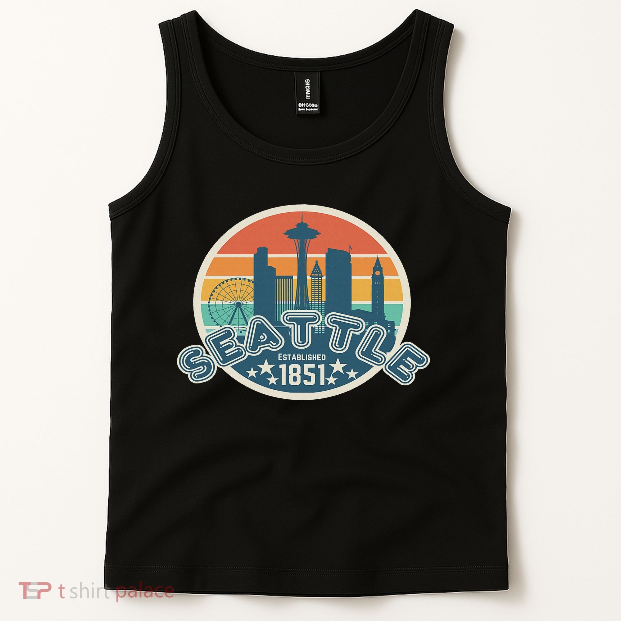 Seattle Washington State Hiking Camping Women Tank Top