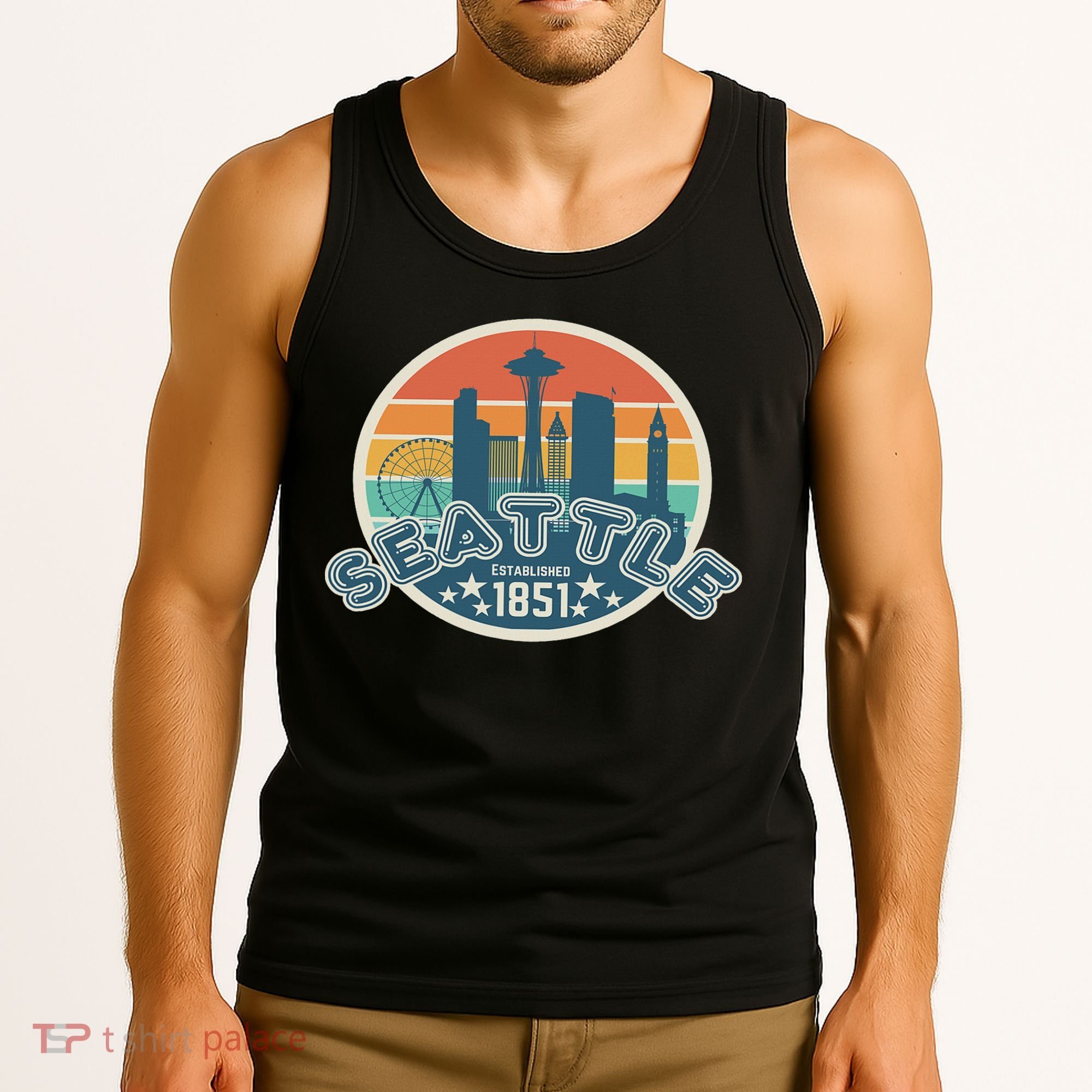 Seattle Washington State Hiking Camping Women Tank Top
