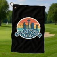 Seattle Washington State Hiking Camping Women Golf Towel thumb 1