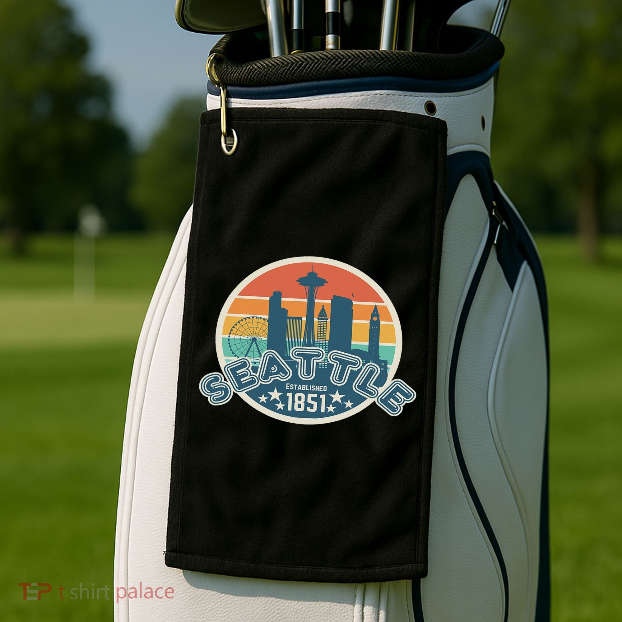Seattle Washington State Hiking Camping Women Golf Towel