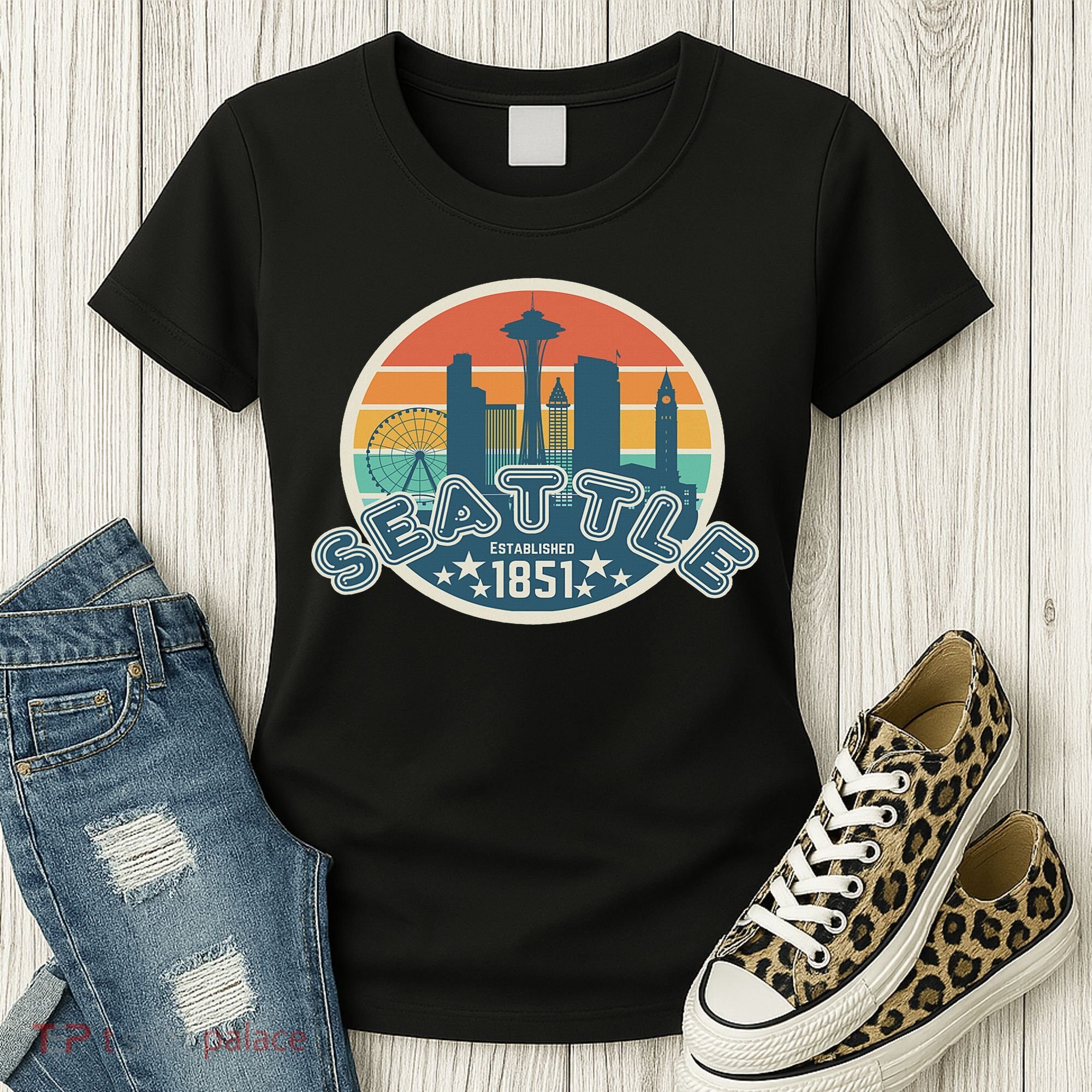 Seattle Washington State Hiking Camping Women Women's T-Shirt