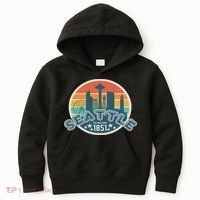 Seattle Washington State Hiking Camping Women Kids Hoodie thumb 0