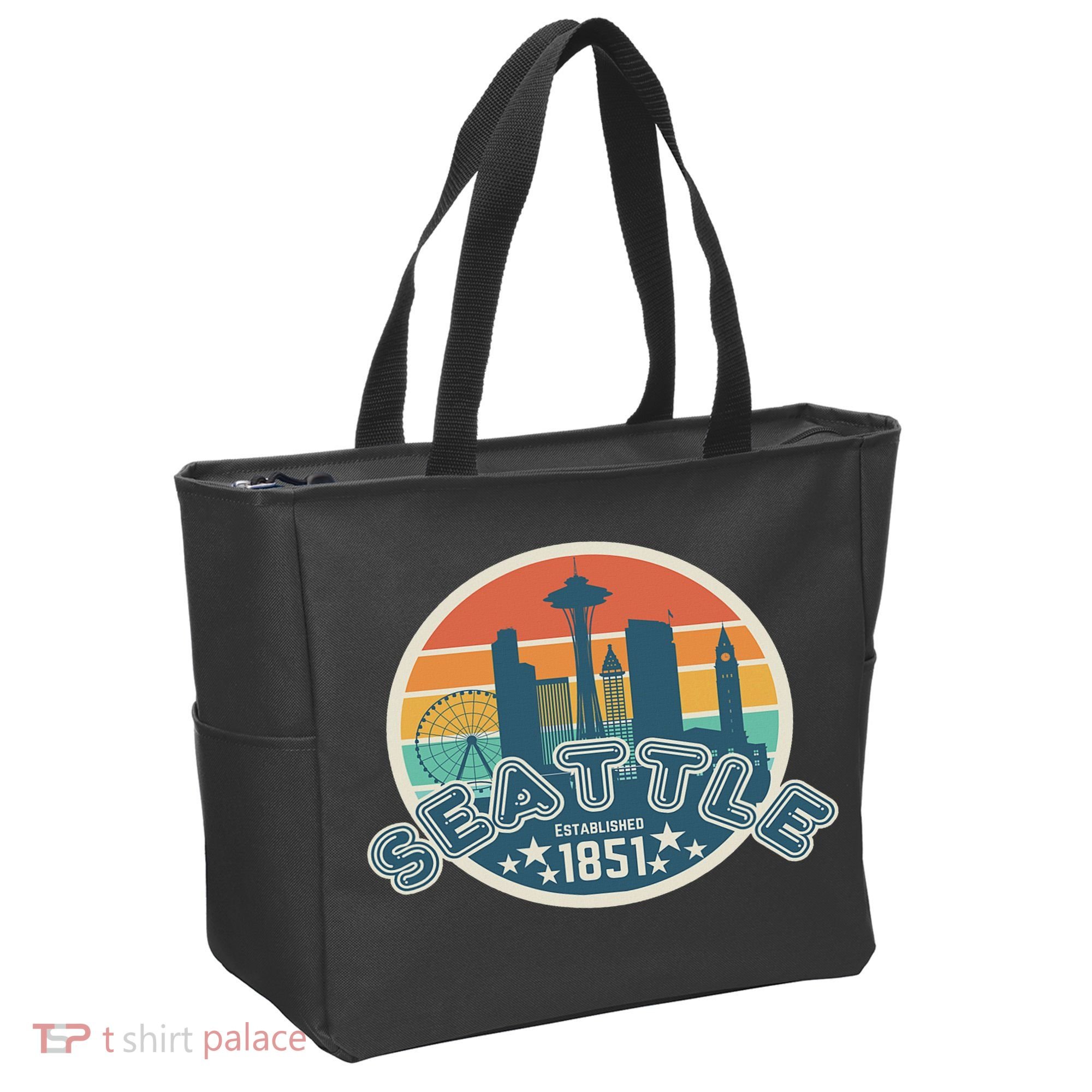 Seattle Washington State Hiking Camping Women Tote Bag