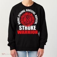 Stroke Warrior  Stroke Survivor Red Awareness Ribbon Women's Sweatshirt thumb 0