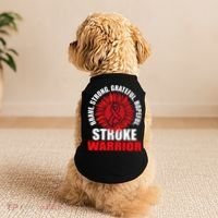 Stroke Warrior  Stroke Survivor Red Awareness Ribbon Doggie Tank thumb 2
