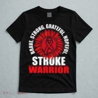 Stroke Warrior  Stroke Survivor Red Awareness Ribbon T-Shirt thumb 5