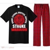 Stroke Warrior  Stroke Survivor Red Awareness Ribbon Pajama Set thumb 0
