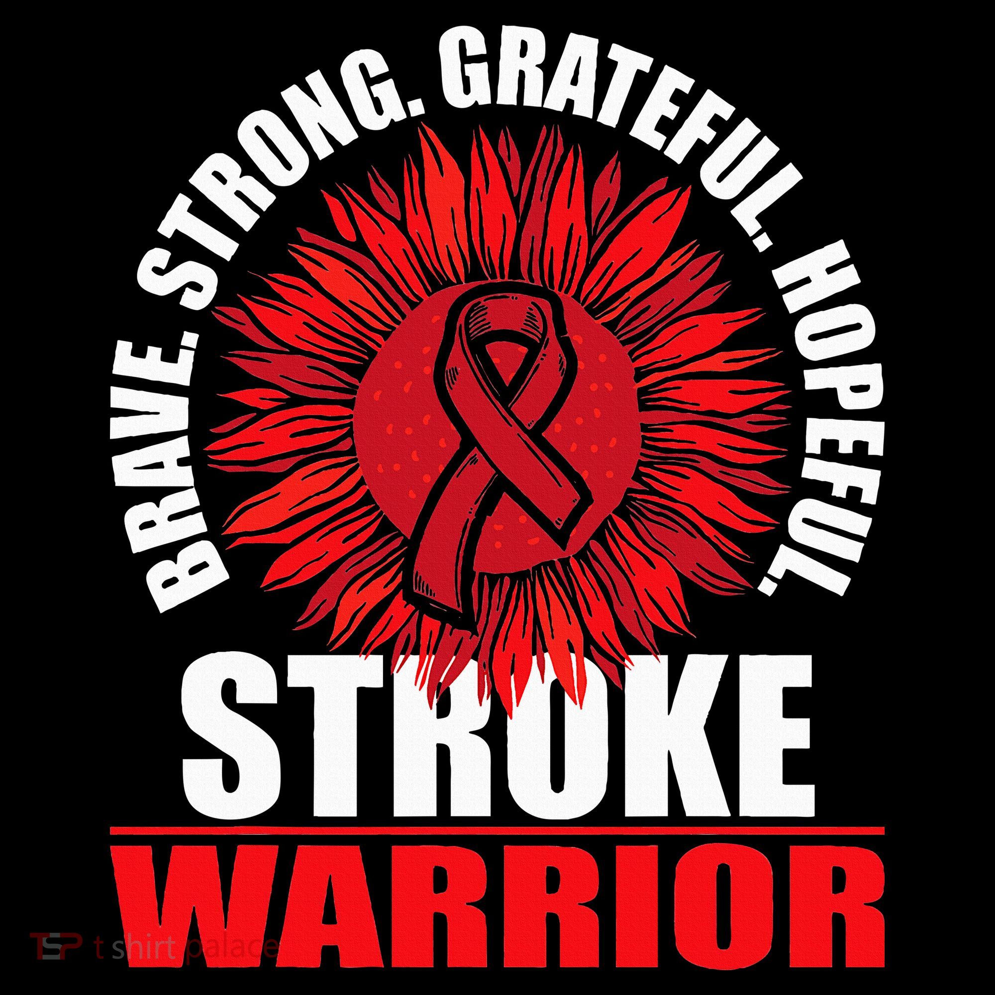 Stroke Warrior  Stroke Survivor Red Awareness Ribbon Women's Hoodie