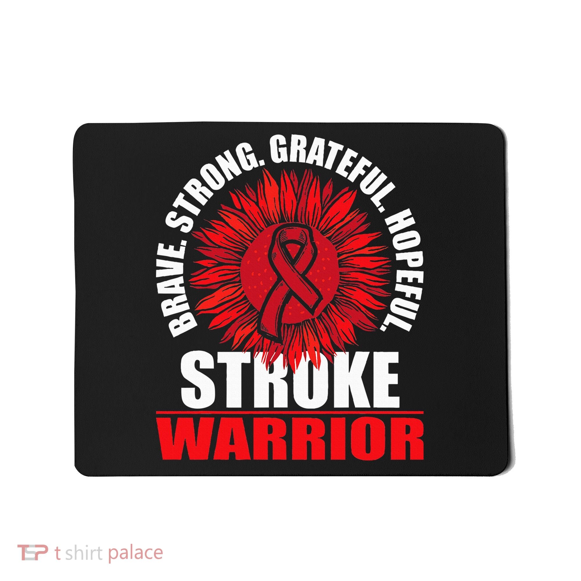 Stroke Warrior  Stroke Survivor Red Awareness Ribbon Mousepad