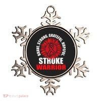 Stroke Warrior  Stroke Survivor Red Awareness Ribbon Ornament thumb 0