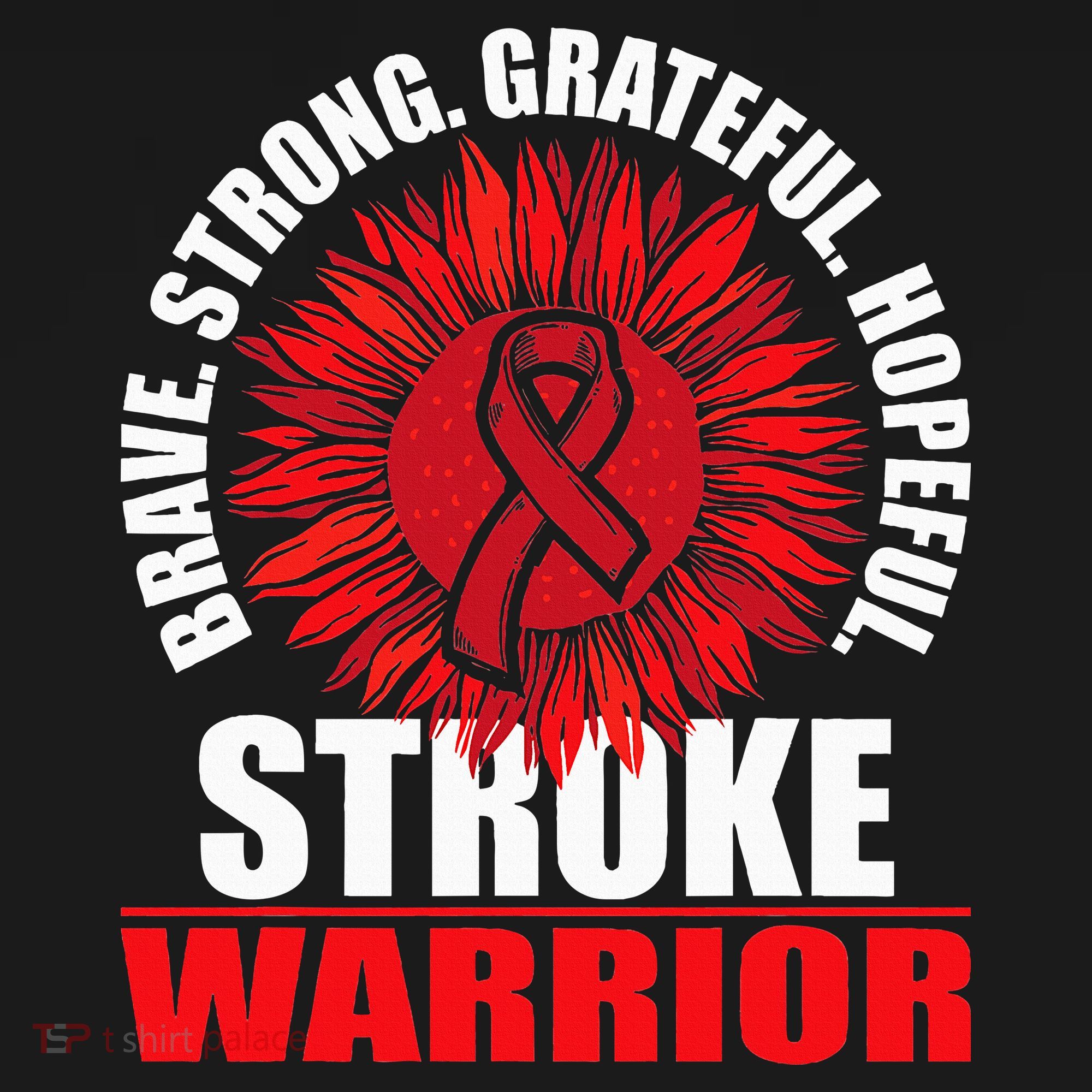 Stroke Warrior  Stroke Survivor Red Awareness Ribbon Ornament