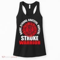Stroke Warrior  Stroke Survivor Red Awareness Ribbon Women's Tank Top thumb 0