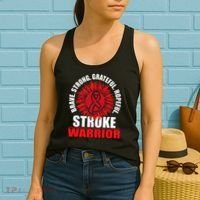 Stroke Warrior  Stroke Survivor Red Awareness Ribbon Women's Tank Top thumb 2