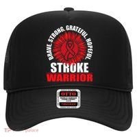 Stroke Warrior  Stroke Survivor Red Awareness Ribbon Hat thumb 0