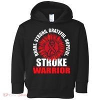 Stroke Warrior  Stroke Survivor Red Awareness Ribbon Toddler Hoodie thumb 0