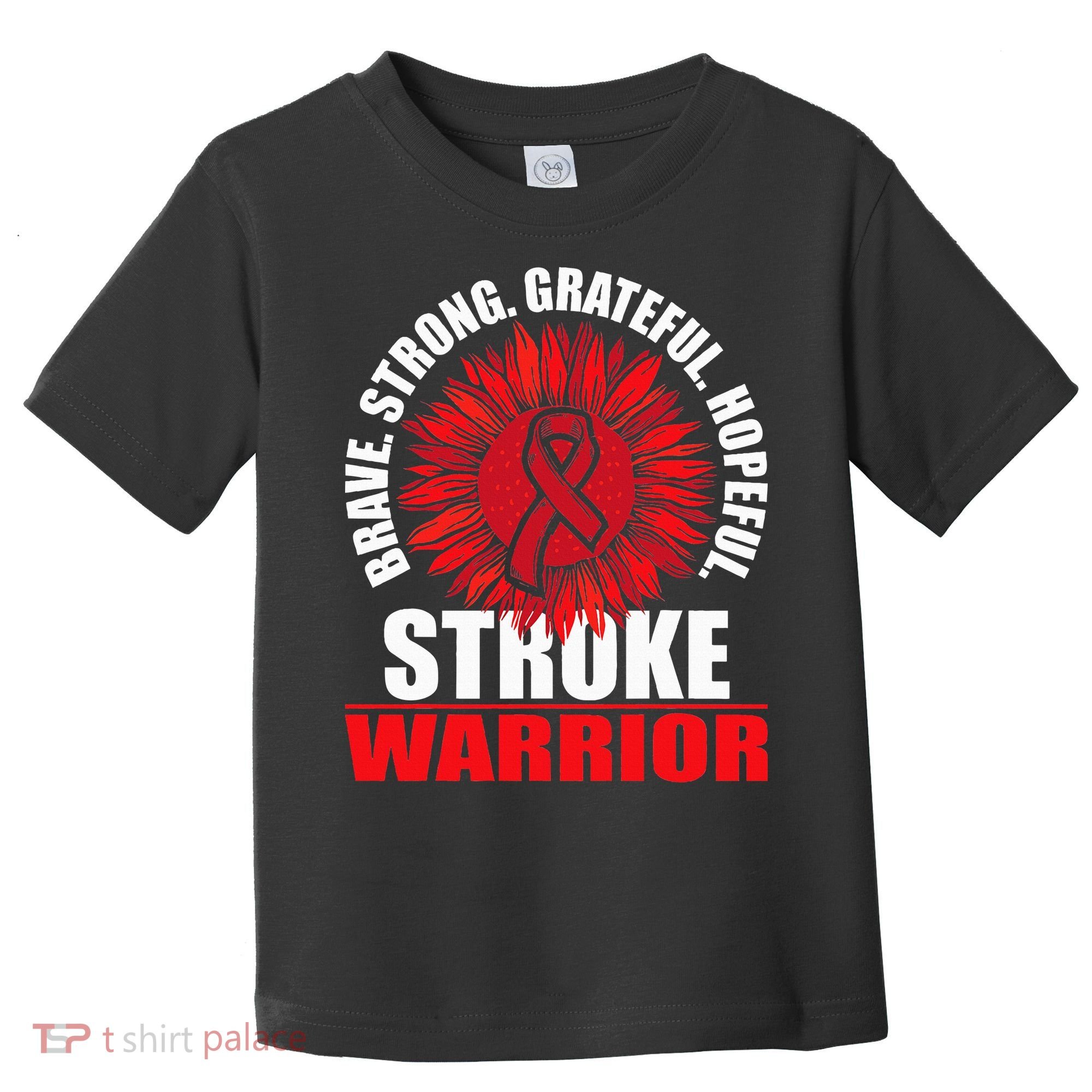 Stroke Warrior  Stroke Survivor Red Awareness Ribbon Toddler T-Shirt